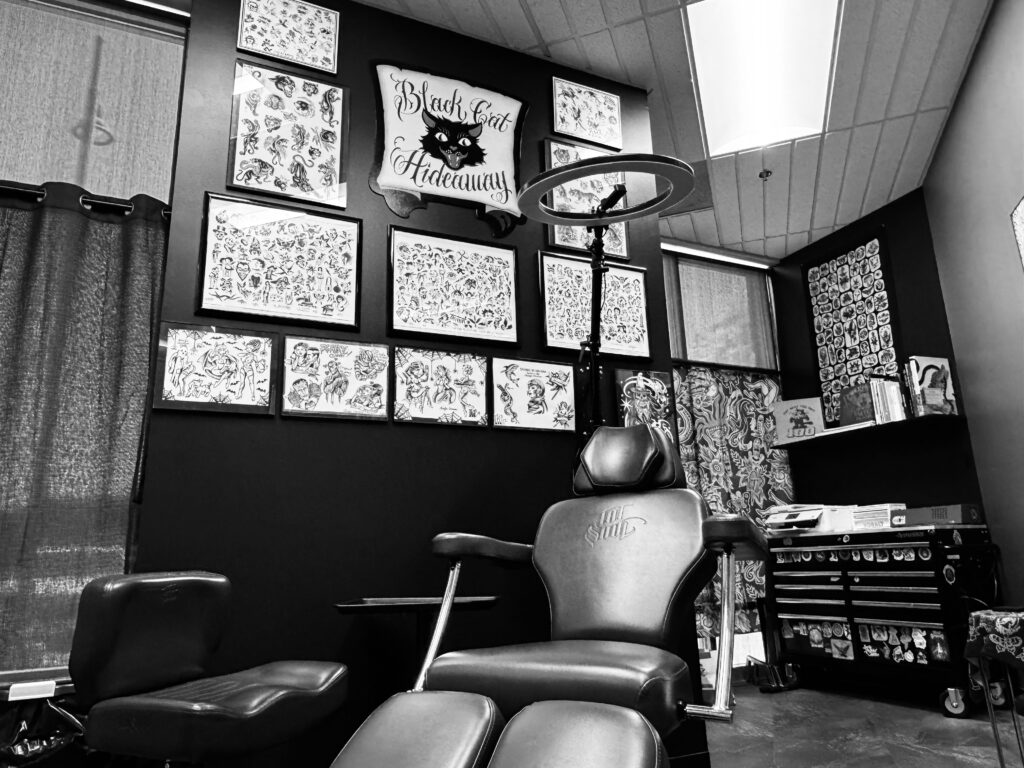 Black Cat Hideaway Tattoo Studio Room